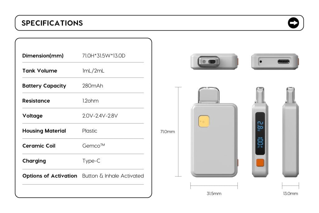 Adjustable voltage CBD pen-3