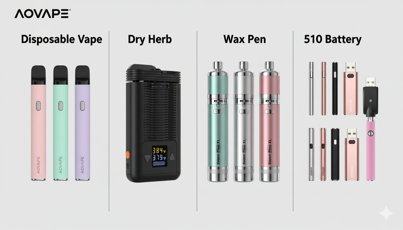 Disposable Vape Dry Herb Wax Pen 510 Battery