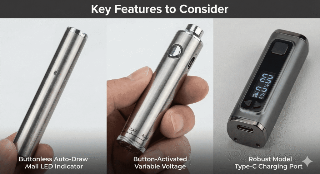 510 Battery Feature Comparison