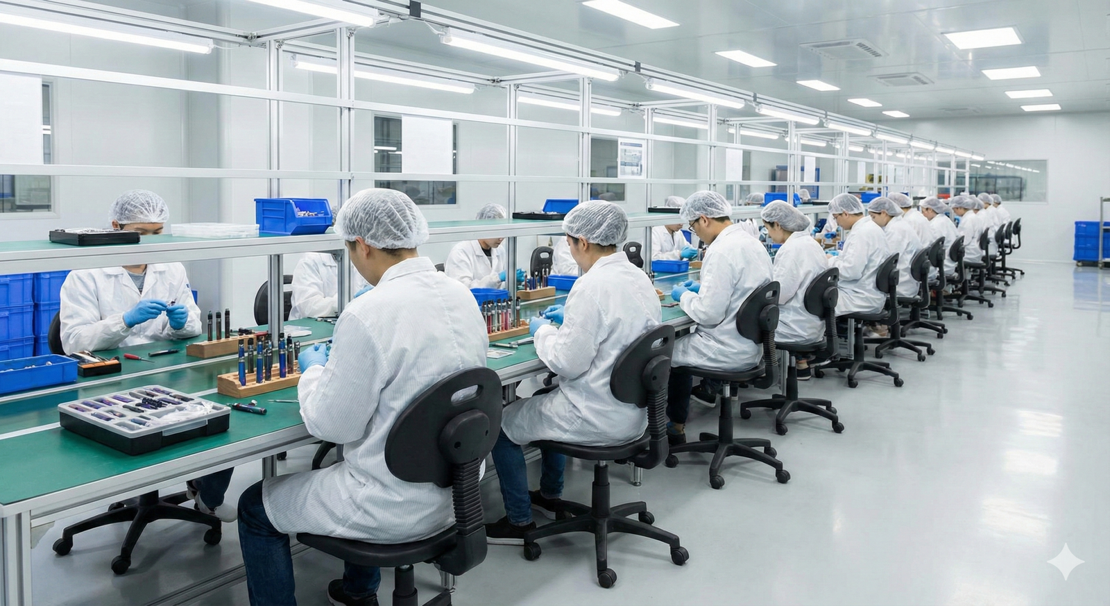 Clean Room Wax Pen Manufacturing Assembly Line