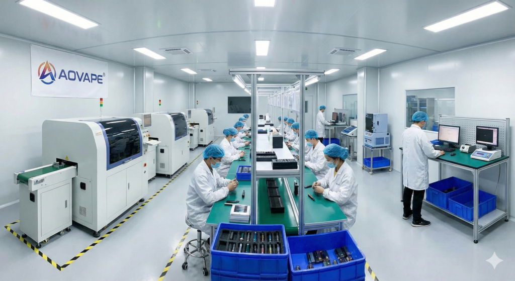 Inside AOVAPE’s Modern OEMODM Dust-Free Manufacturing Facility