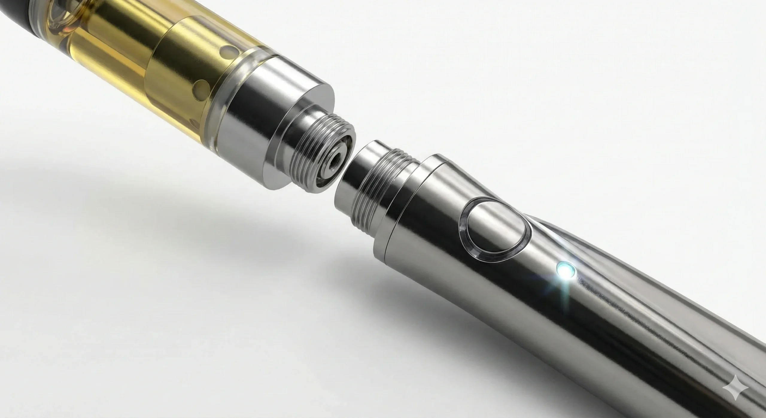 Close-up View of a Cartridge 510 Thread Battery Connection