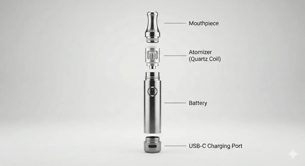 Dab Pen Components Exploded View