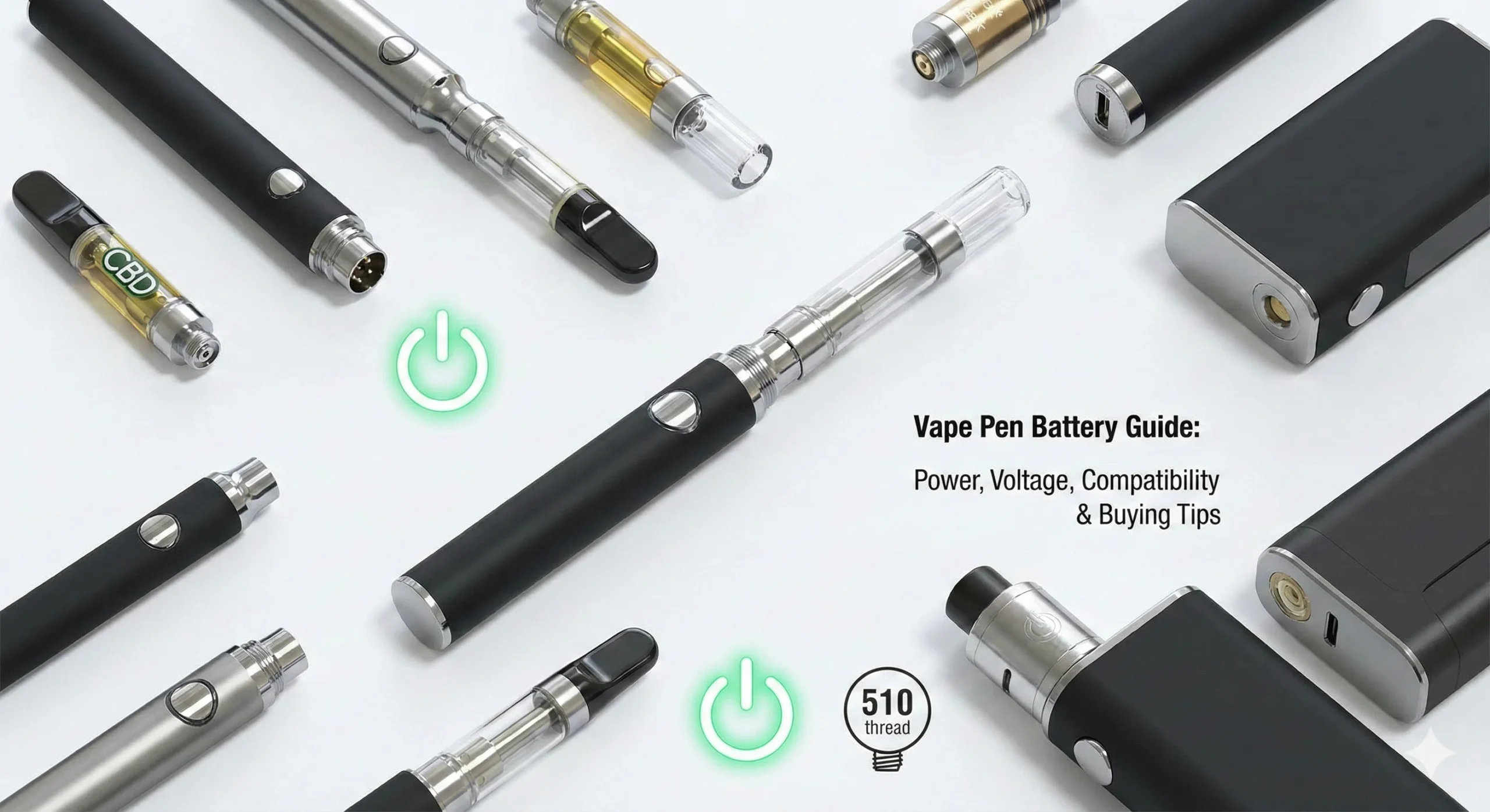 Comprehensive Guide to Cartridge Vape Pen Battery Types and Sizes