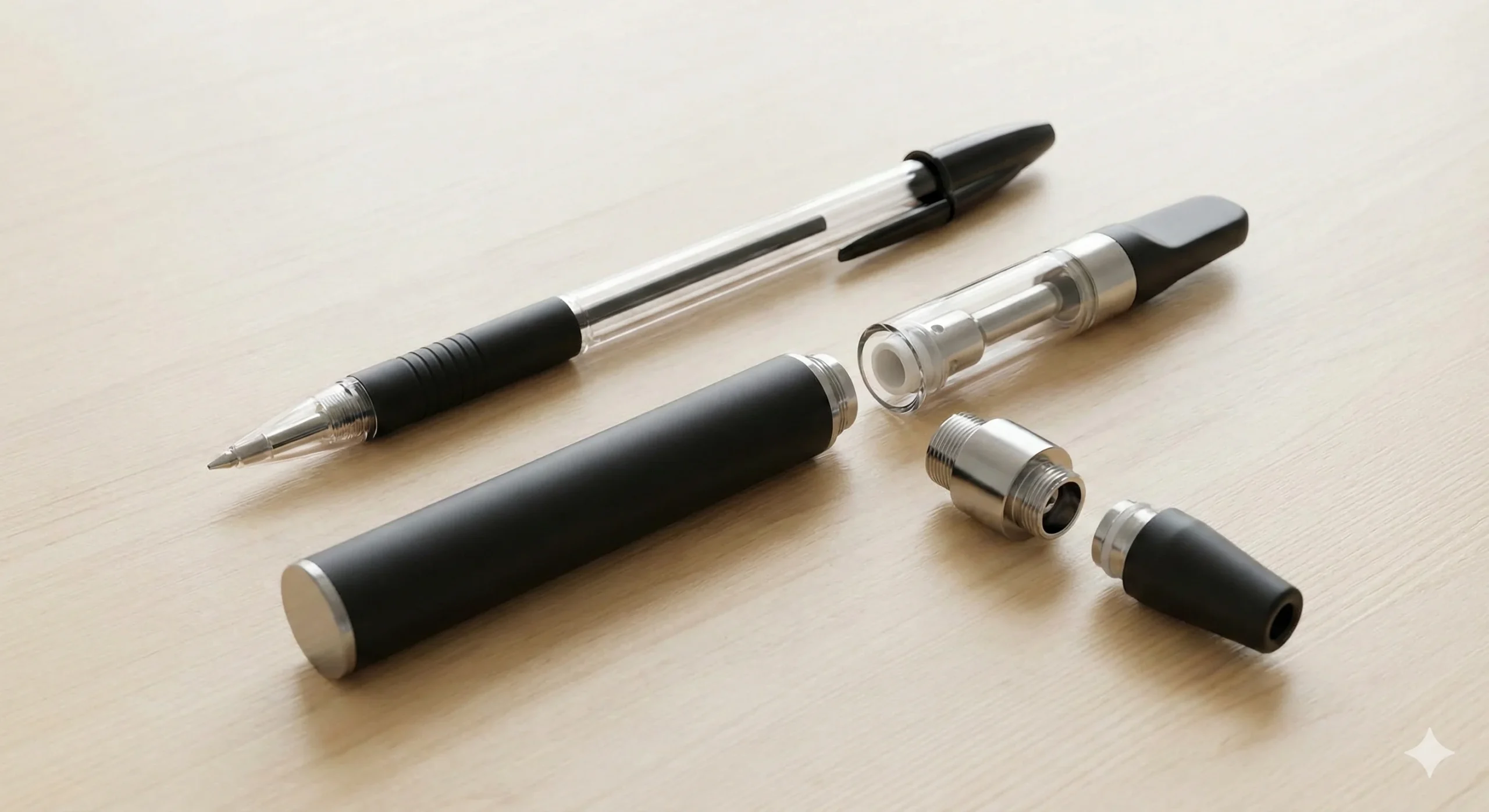 Disassembled_Pen_Vape_Battery_and_Reusable_Parts