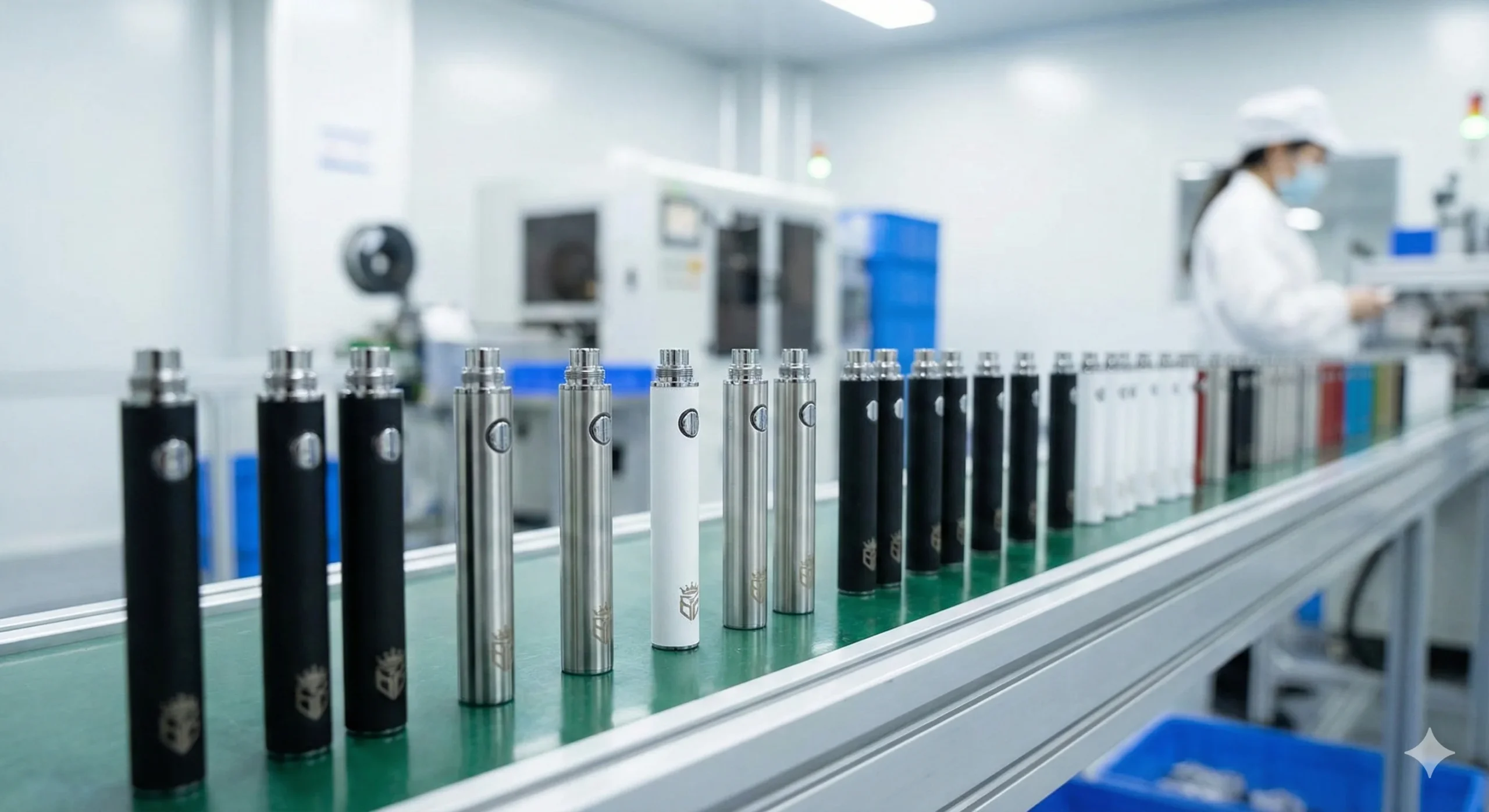 Manufacturing Line showing Who Makes the Best 510 Vape Battery for Sale