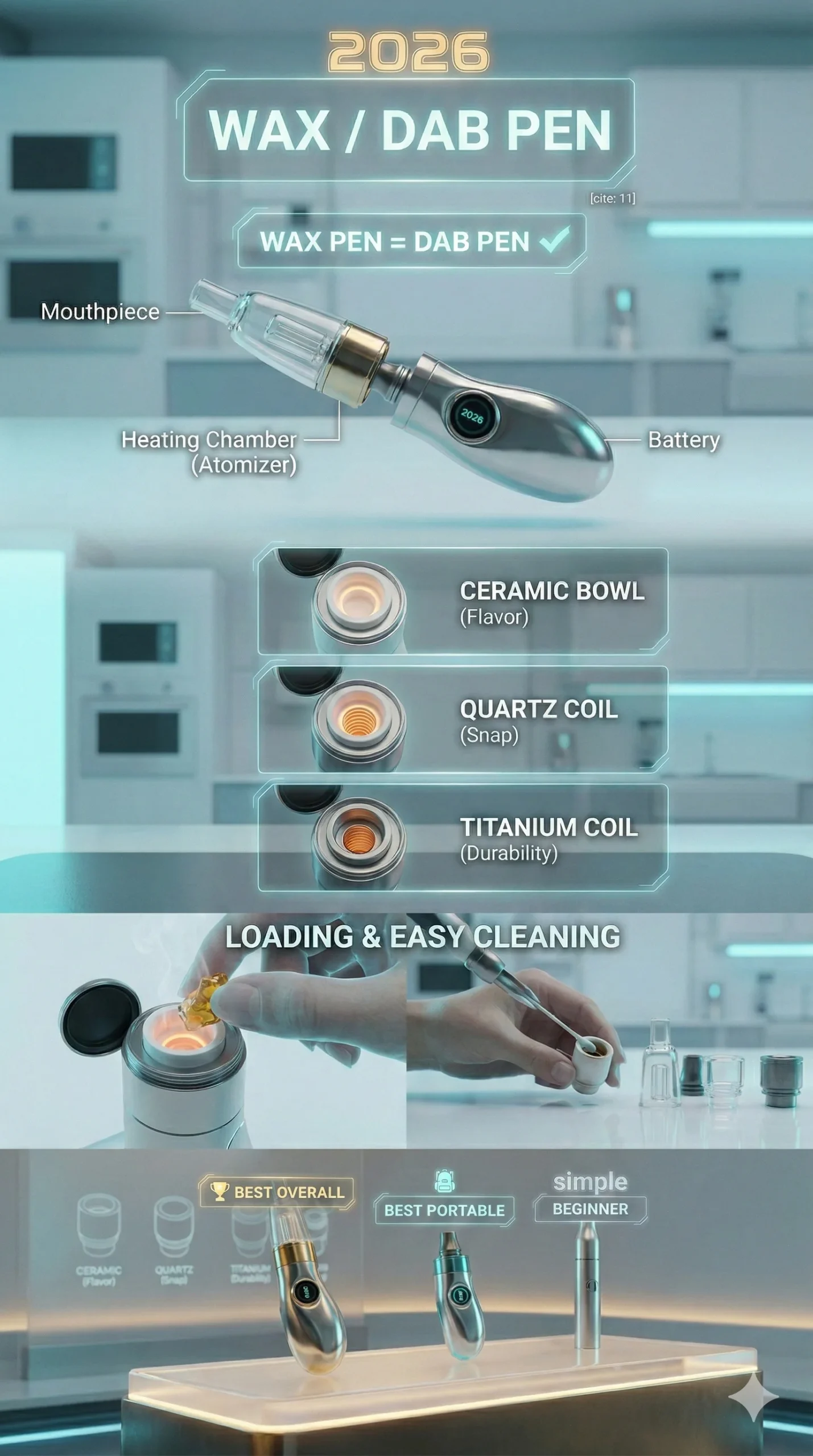 2026 AOVAPE New Wax Dab Pen