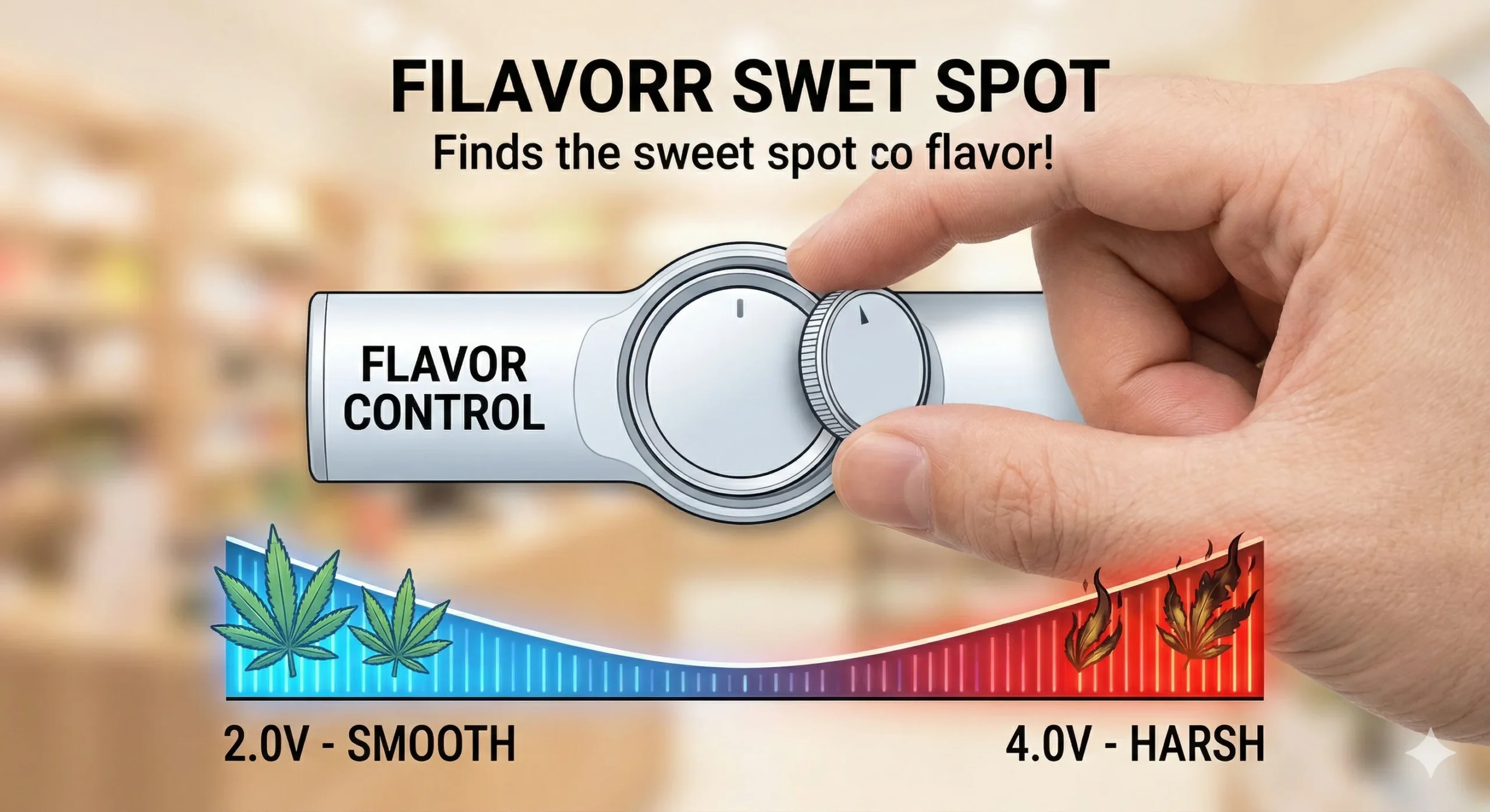 Cool-Weed-Pen-Battery-Flavor-Control-Dial