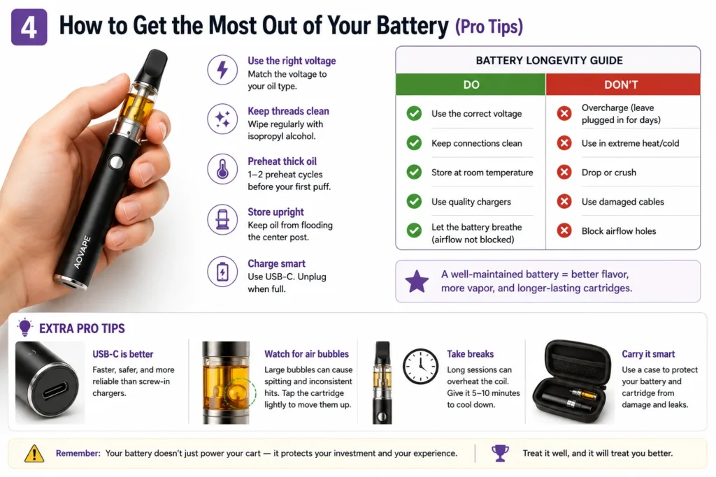 AOVAPE vape battery maintenance tips 04