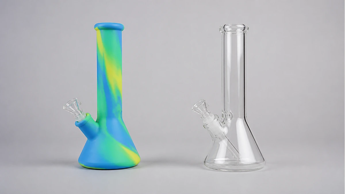 silicone beaker bong water level setup