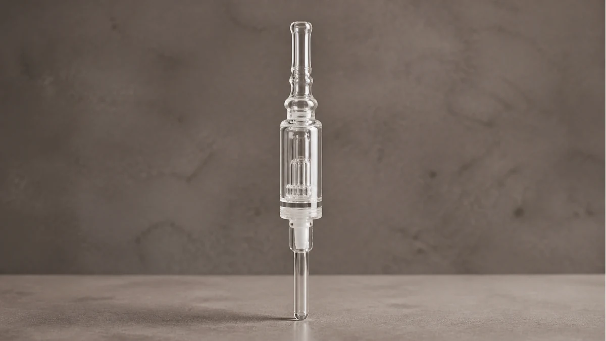 A water nectar collector adds a filtration chamber to a compact vapor path