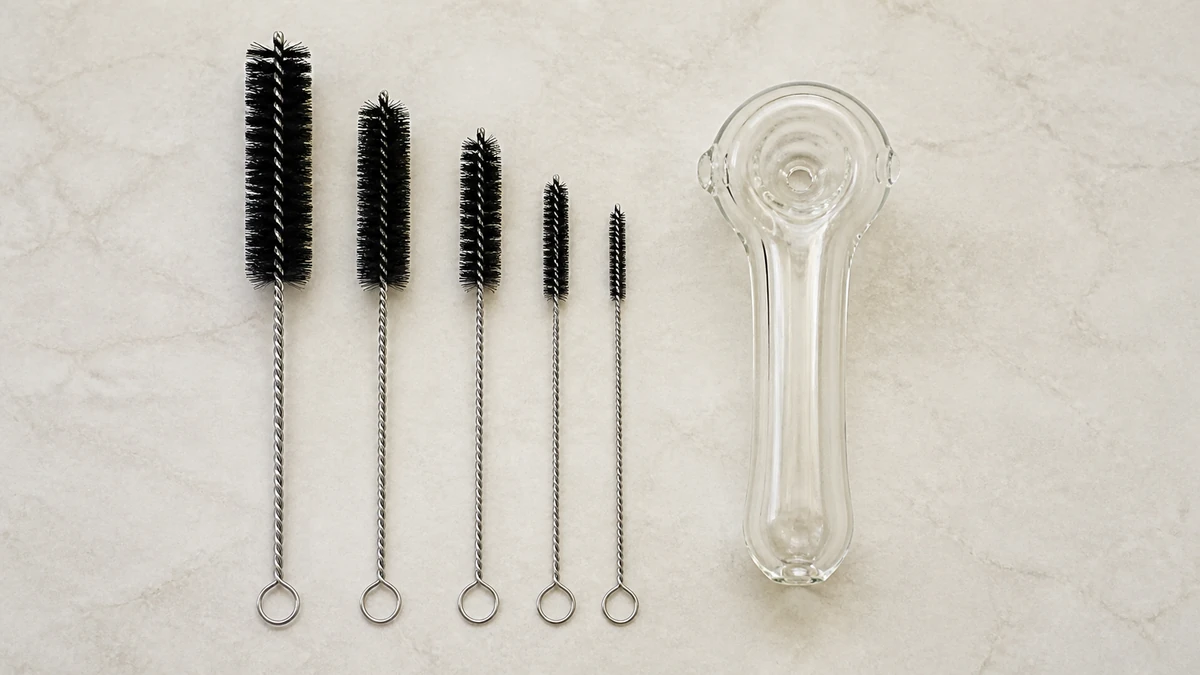 glass pipe cleaning kit brush sizes