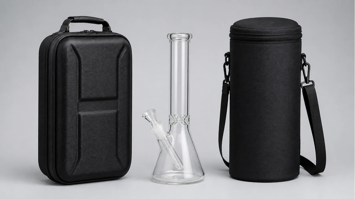 bong travel case separate glass parts