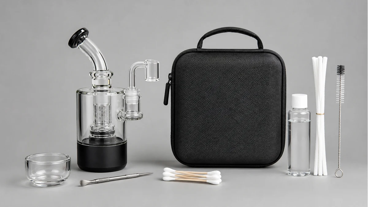 Cleaning and storage layout for a beginner kit