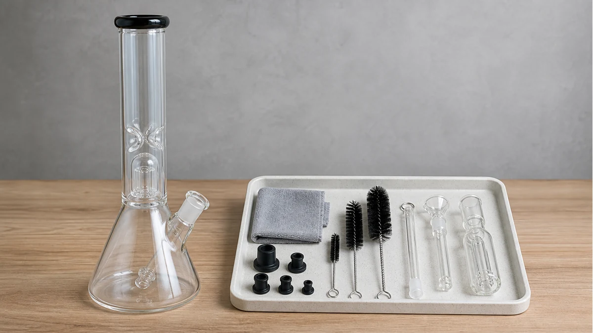 Even a cleaning-friendly bong still needs appropriate tools and manual inspection
