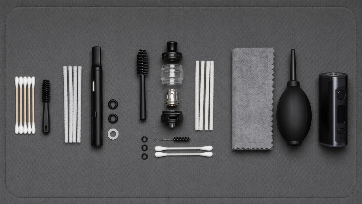 Organize each tool by the part it can clean without contacting powered electronics