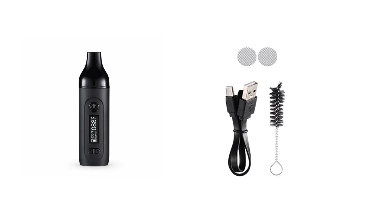 AOVAPE Pulse Dry Herb Vaporizer — Filters, Cable and Cleaning Brush AOVAPE Pulse Dry Herb Vaporizer — Filters, Cable and Cleaning Brush