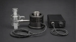 Ball vape heater media bowl coil and controller arranged as a complete system