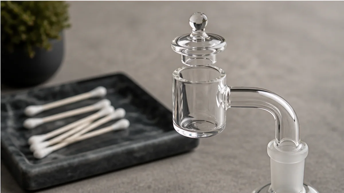 Carb cap paired with a quartz banger opening