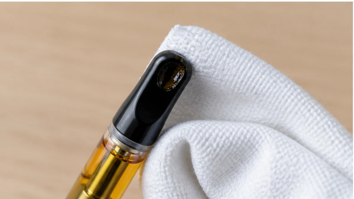 mouthpiece residue inspection with lint-free cloth