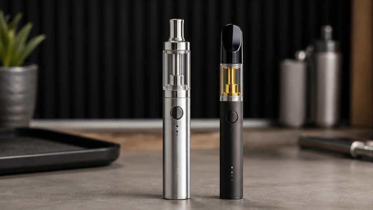 dab pen chamber and cartridge vape pen side by side