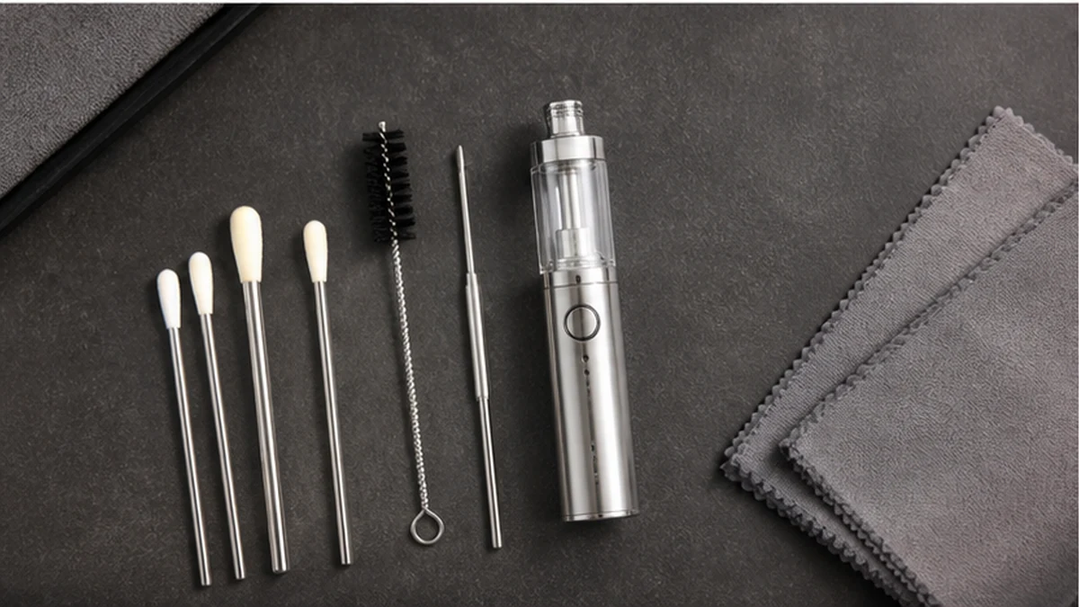 cleaning tools beside dab pen chamber