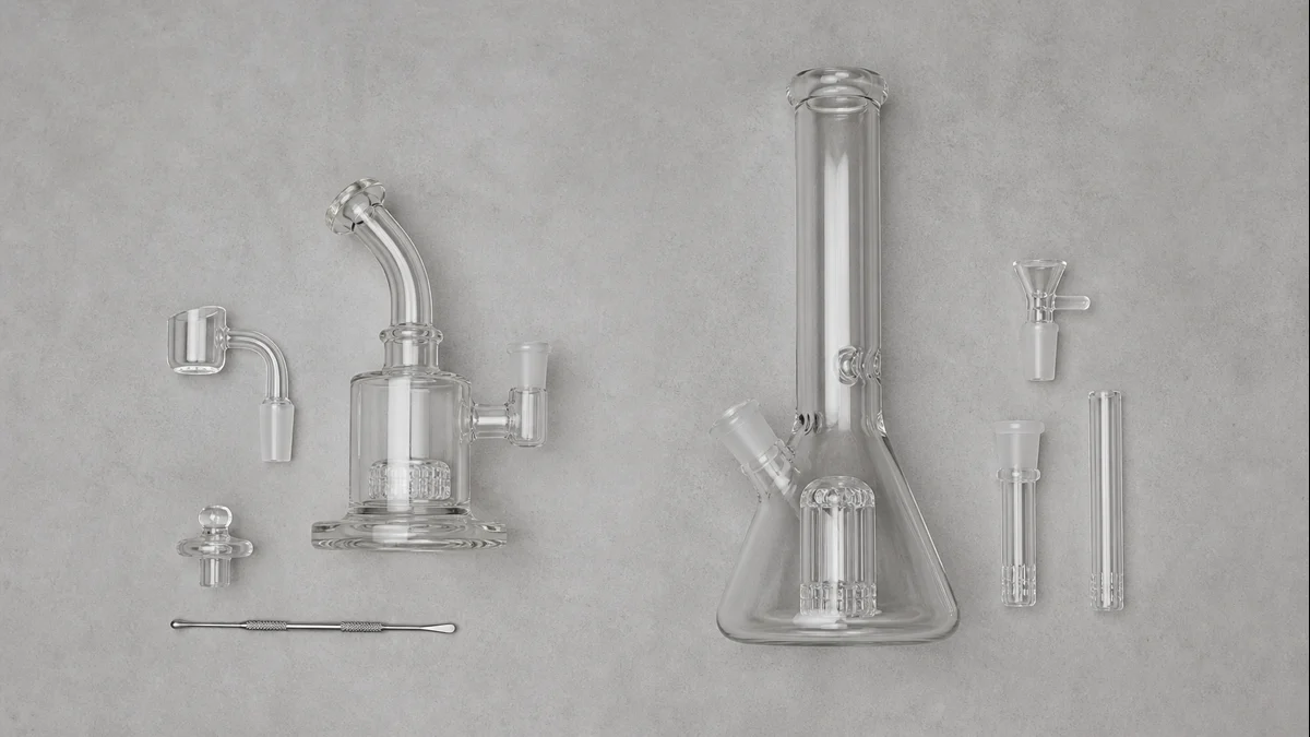 Quartz banger and glass bowl Quartz banger and glass bowl