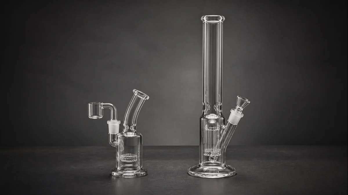 Dab rig and bong side by side Dab rig and bong side by side