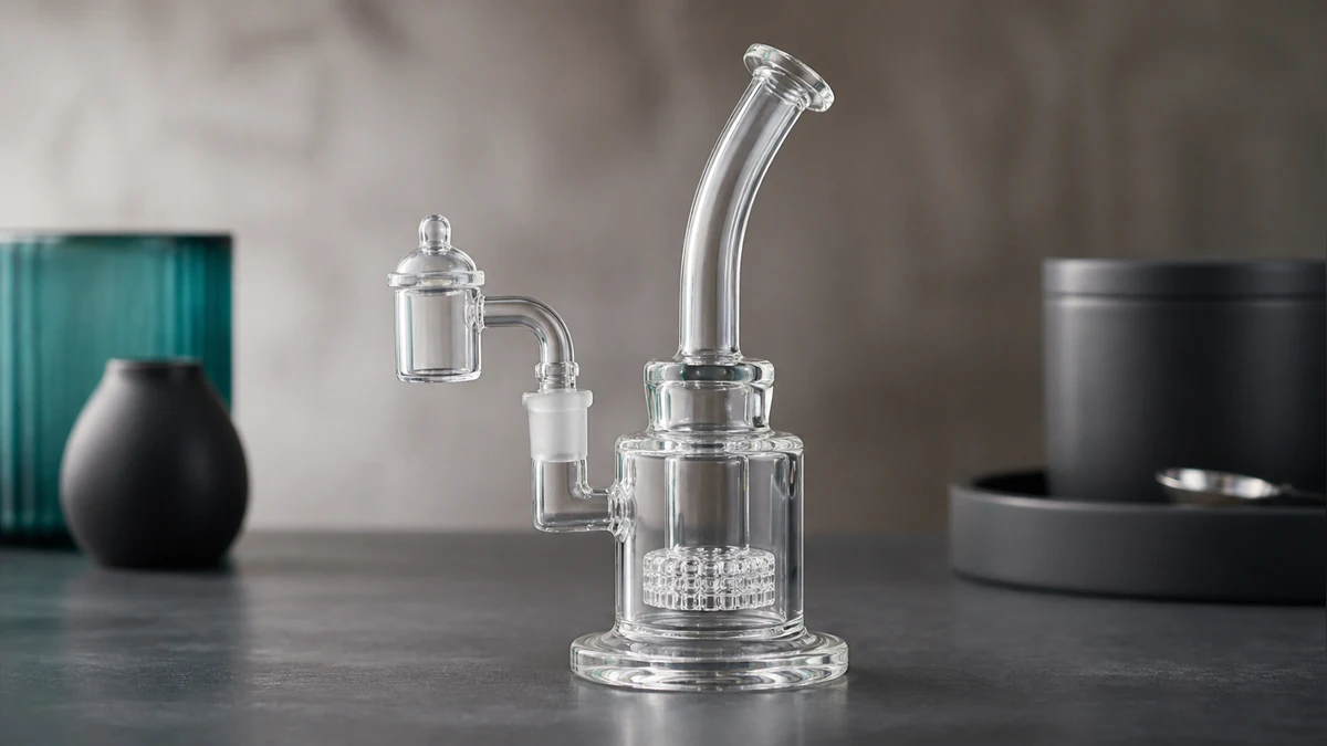 Complete compact dab rig with a seated carb cap