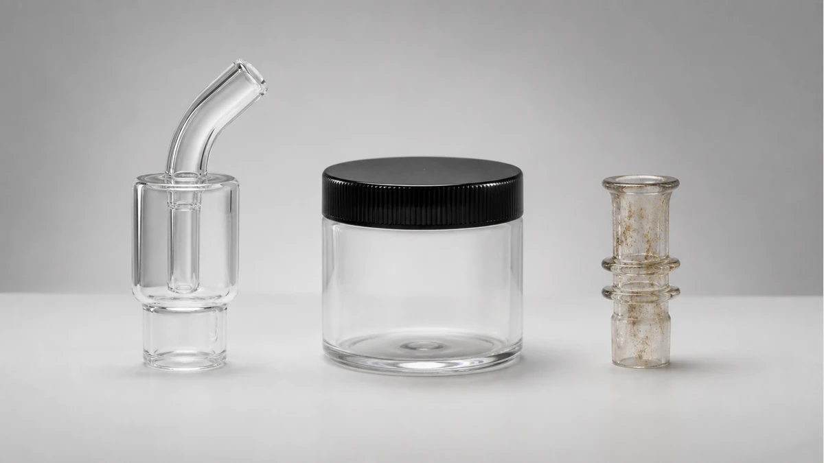 Clean glass, residue and storage should be considered separately