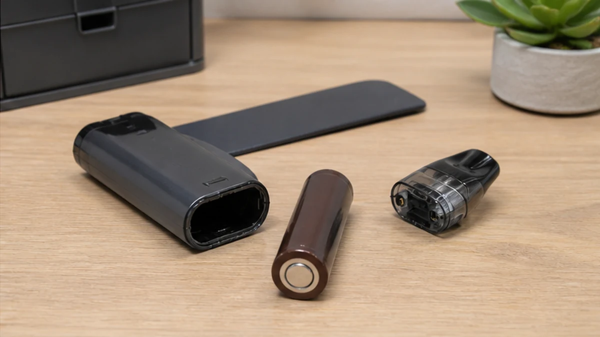 removable battery and device separated safely