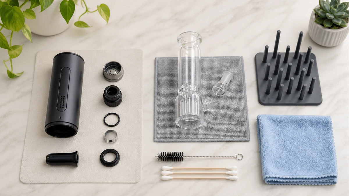 Heater and glass cleaning zones for electric bong for flower