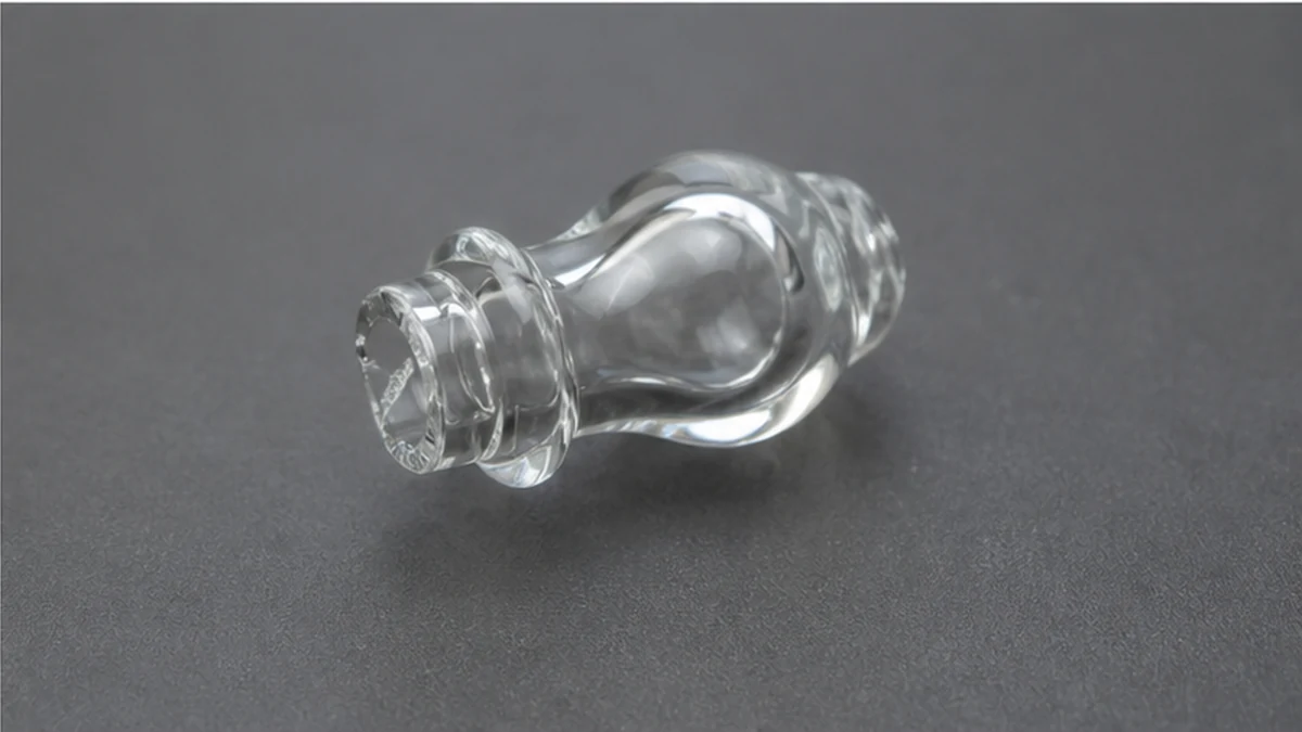 chipped glass tip isolated with clear stop-use visual