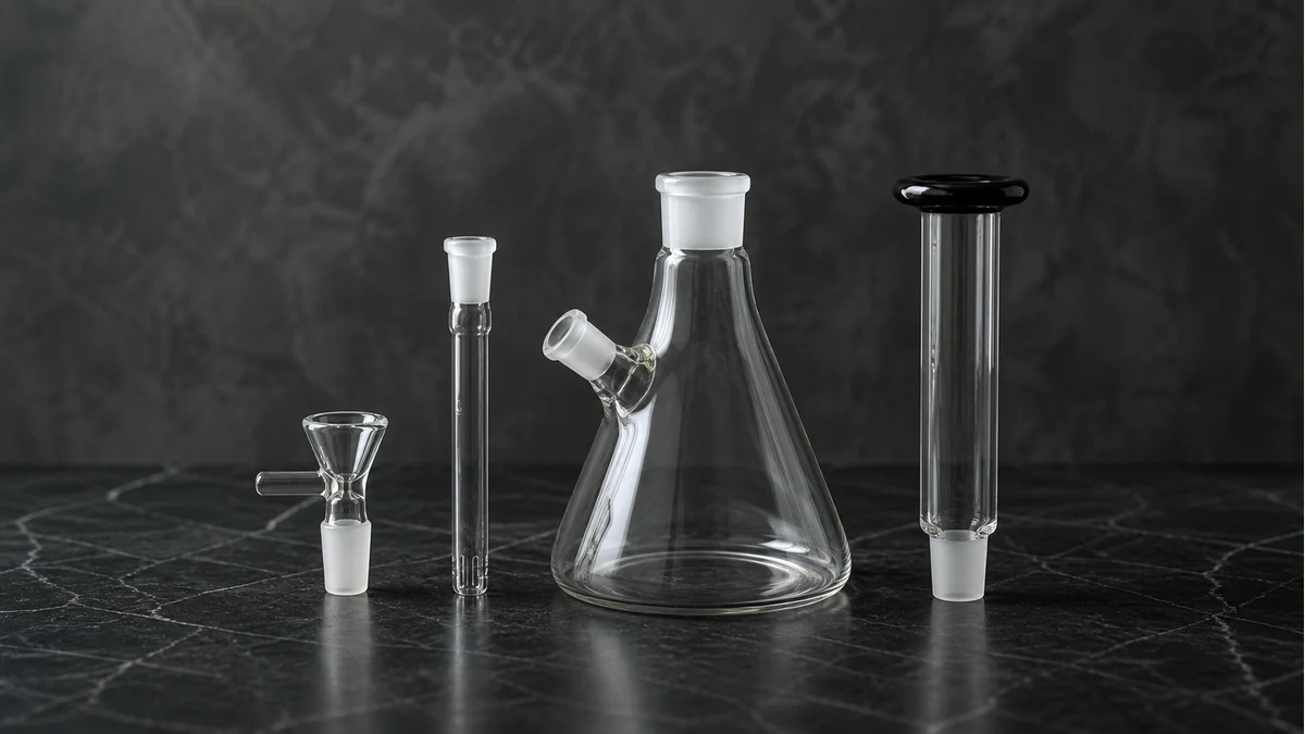 Bong bowl downstem chamber and mouthpiece arranged as an airpath