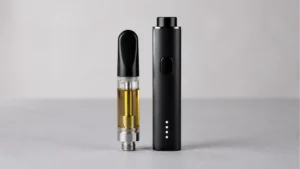 One gram cartridge shown upright with liquid level clearly visible