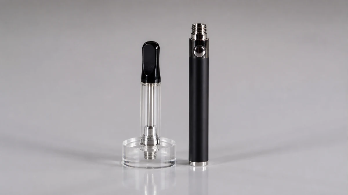 Nearly empty cartridge settled upright without external heat