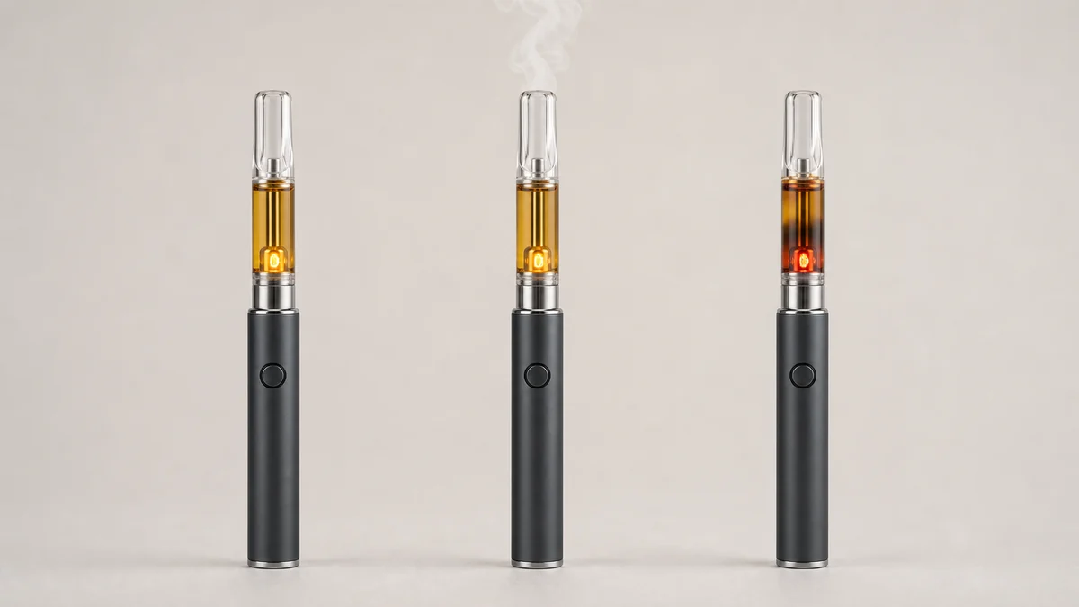 Three voltage stages for testing a live resin cartridge from low to high
