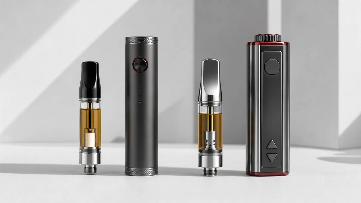 Two 510 batteries matched with different cartridge designs