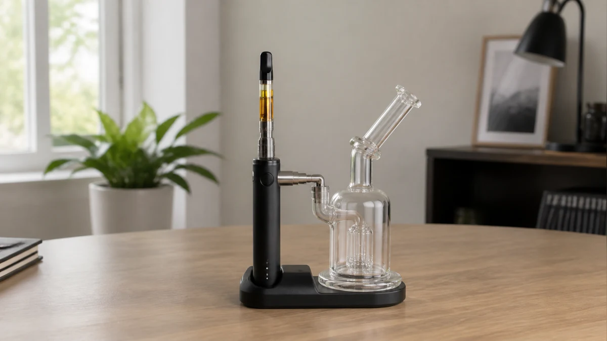 A cartridge and water piece assembly supported on a stable base A cartridge and water piece assembly supported on a stable base