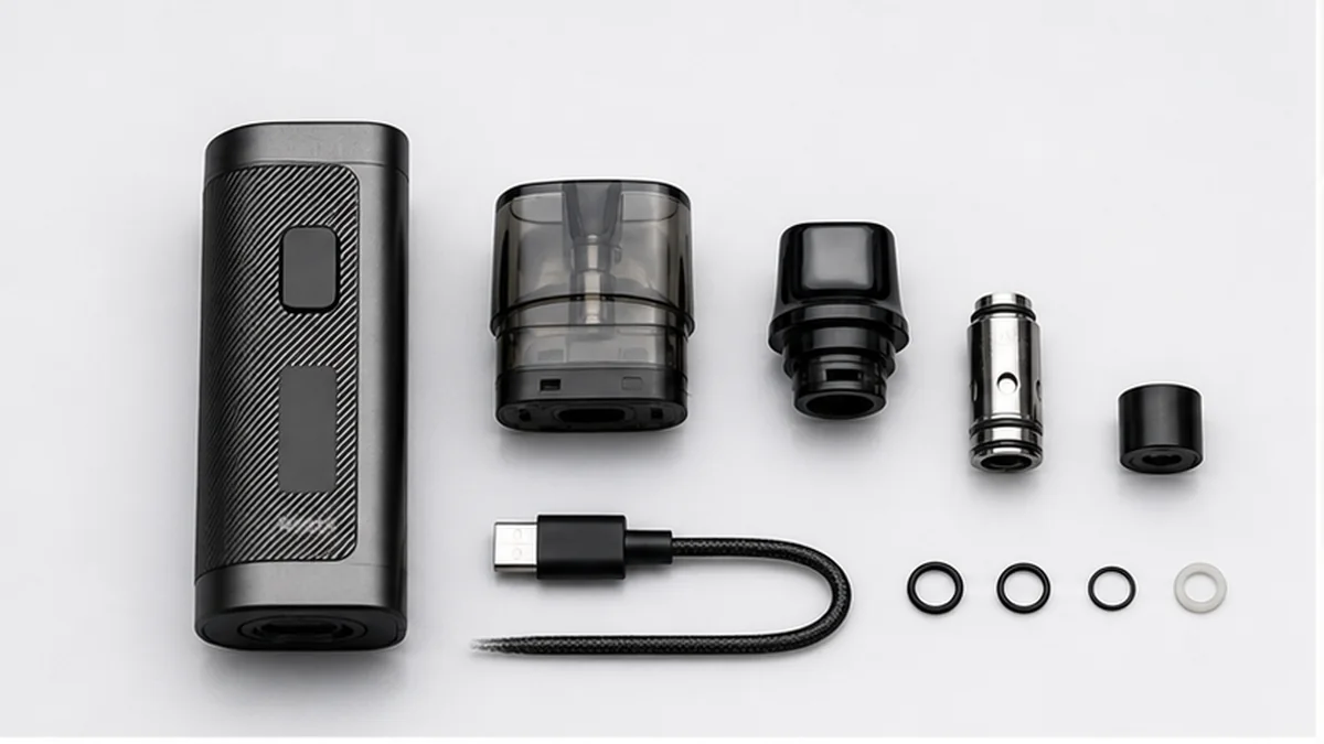 Replaceable vape parts arranged without exposing a battery cell