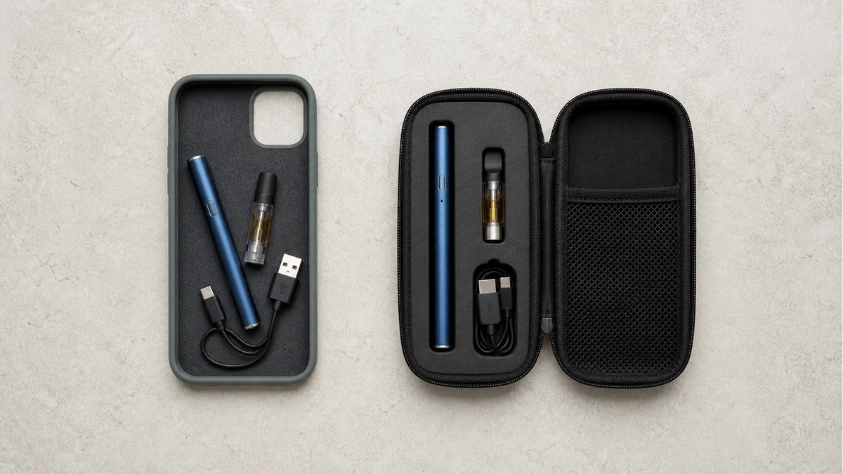 Separate compartments protect controls, mouthpieces and screens