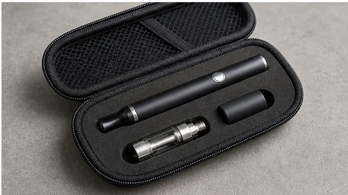 510 wax atomizer and battery stored in a protective case
