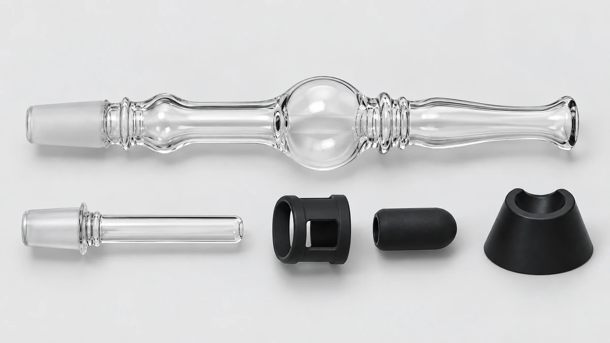 glass straw components