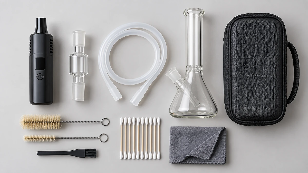 dry herb bong cleaning layout