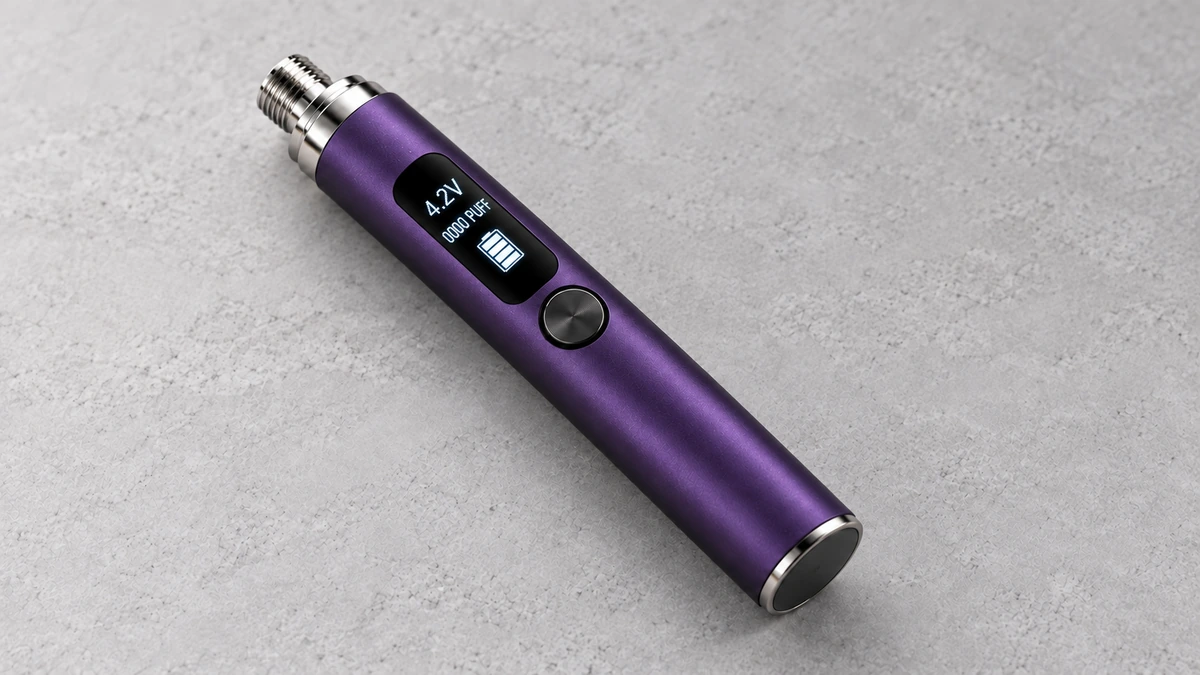510 battery display showing charge bars and voltage
