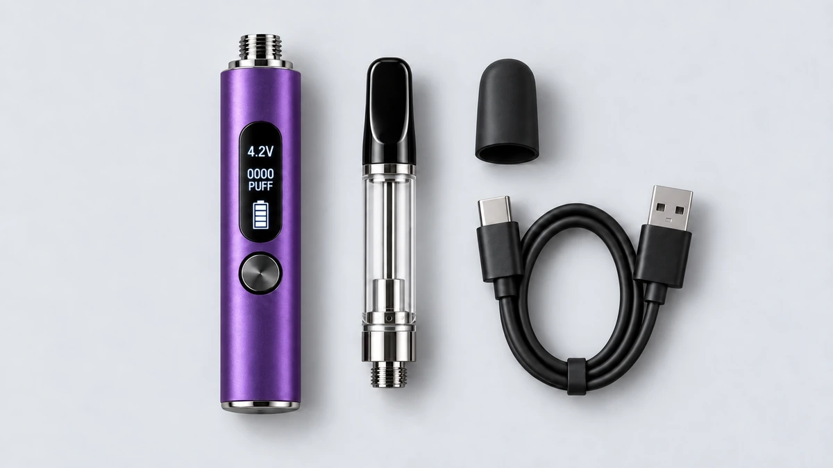 510 display battery, oil cartridge, cap and USB-C cable