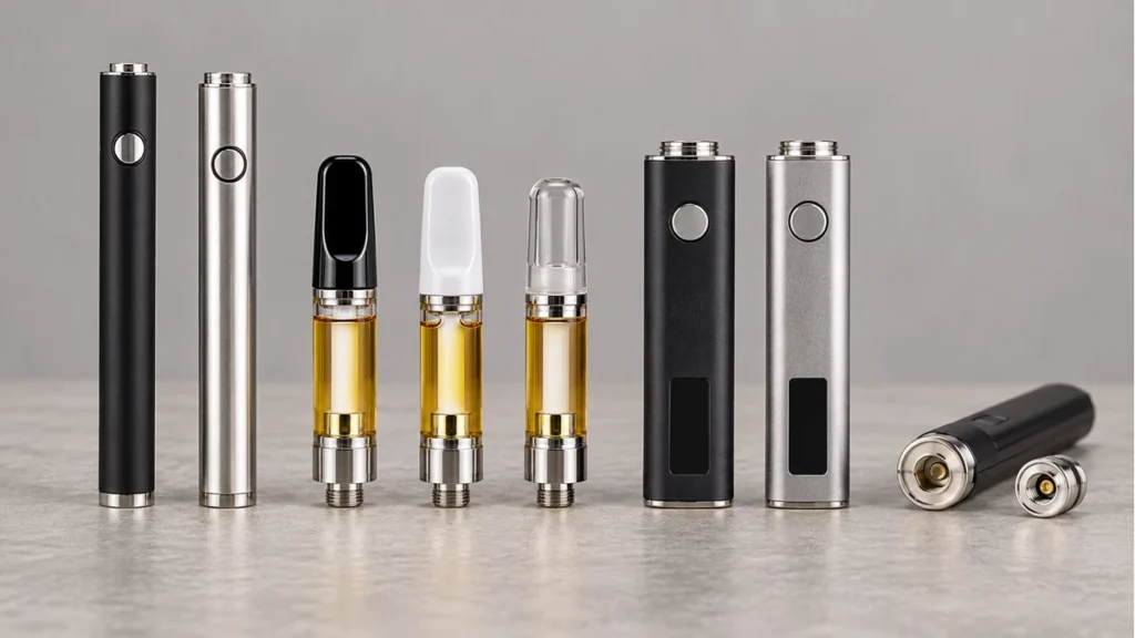 510 oil-cartridge batteries and cartridges compared by control hardware