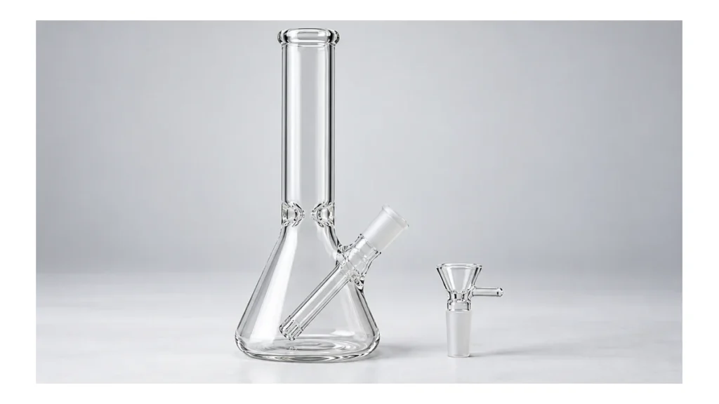 Bong with removable glass bowl