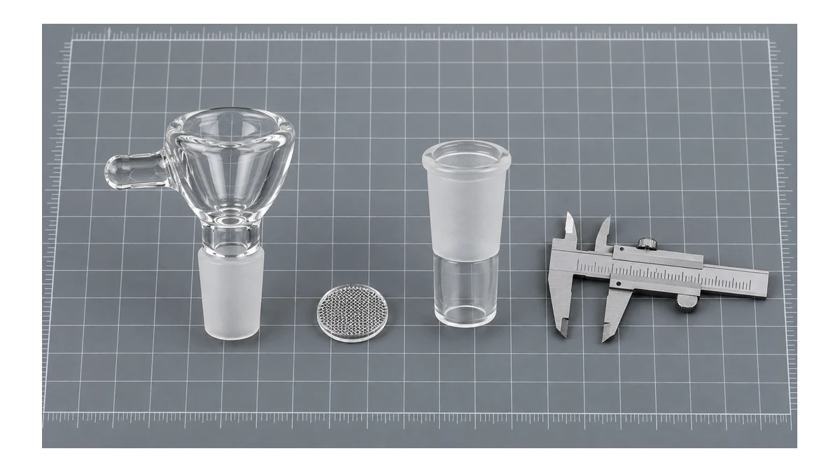 Bowl piece measuring and screen layout