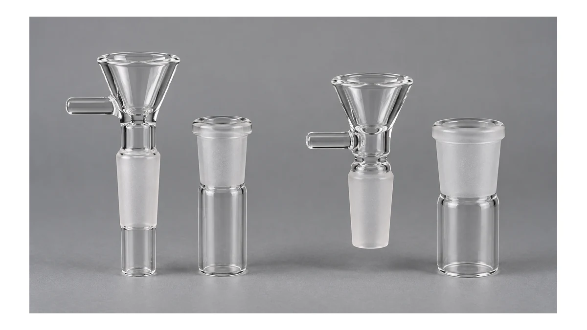 Male and female ground-glass bowl joints